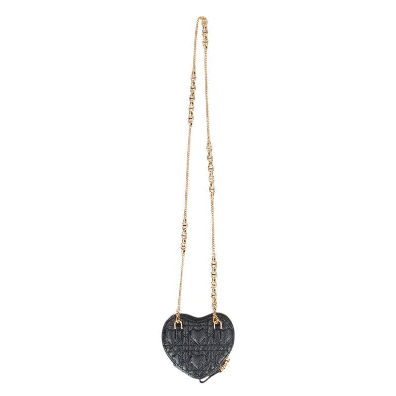 Dior Caro Heart Leather Chain Pouch — view 2