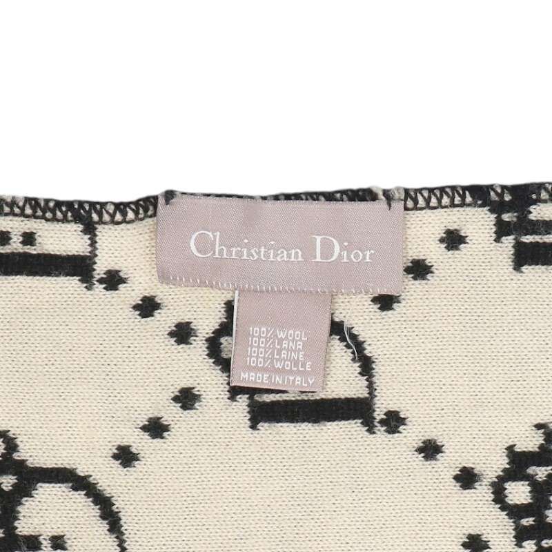 Dior Trotter Pattern Wool Scarf — view 3