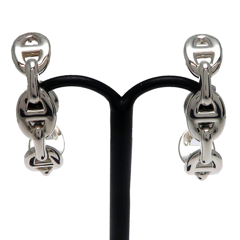Hermes Earrings Silver — view 2