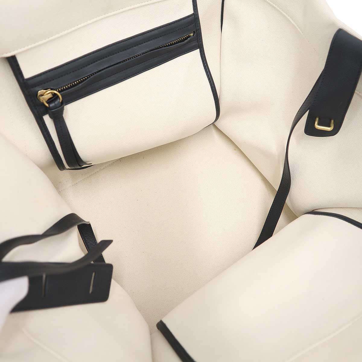 Celine Luggage Phantom Canvas Tote Ivory — view 6