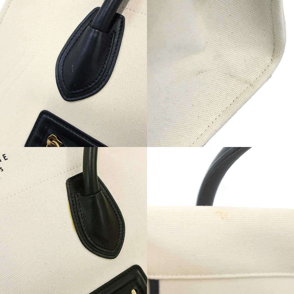 Celine Luggage Phantom Canvas Tote Ivory — view 8