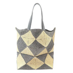 Loewe Puzzle Tote XL Daiamond Fold Raffia Gray Beige — view 2