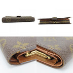 Louis Vuitton Bifold Wallet Porte-Monnaie Viet Viennois Monogram Brown Clasp — view 3