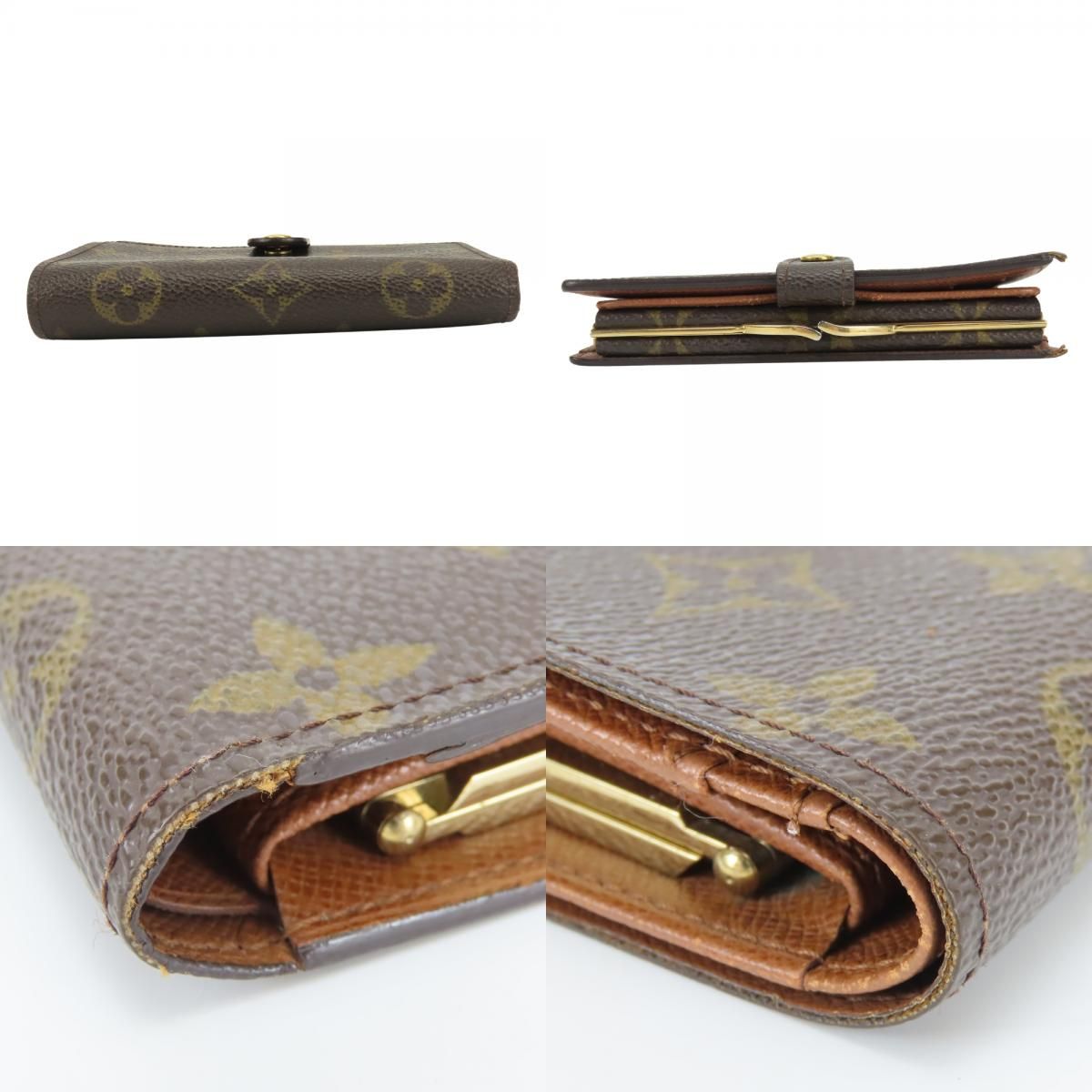Louis Vuitton Bifold Wallet Porte-Monnaie Viet Viennois Monogram Brown Clasp — view 3