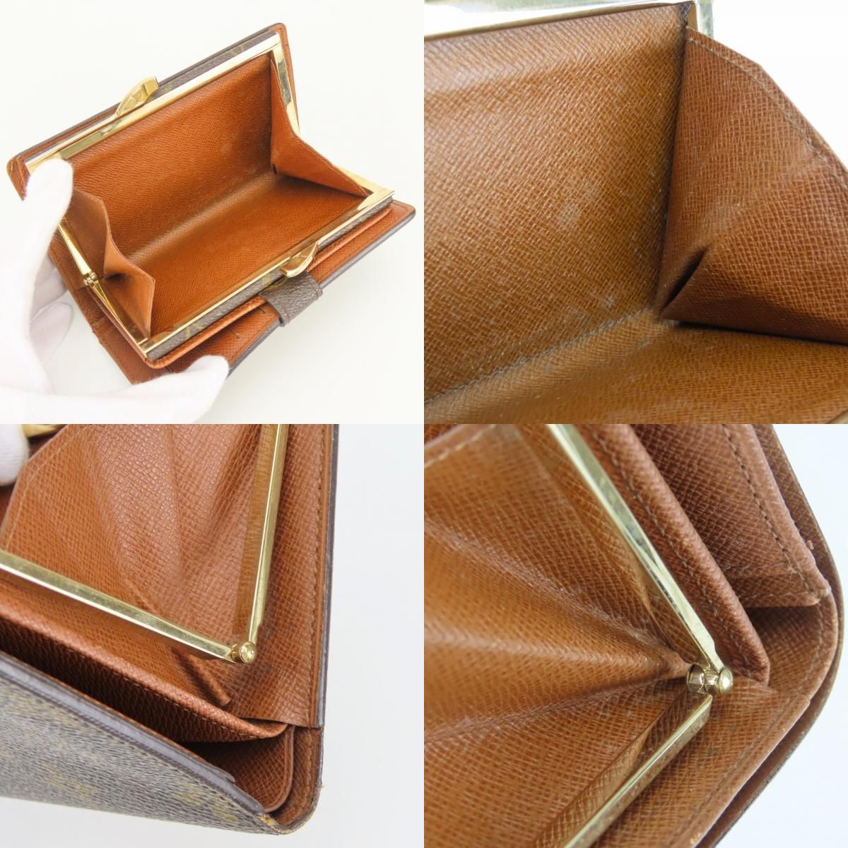 Louis Vuitton Bifold Wallet Porte-Monnaie Viet Viennois Monogram Brown Clasp — view 9