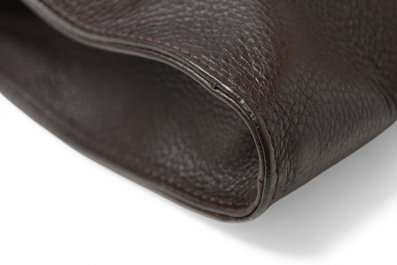 Gucci Clutch Compatible Vintage Leather Dark Brown Business — view 5