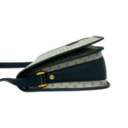 Gucci Vintage Micro GG Logo Leather Shoulder Bag Pochette Navy — view 5
