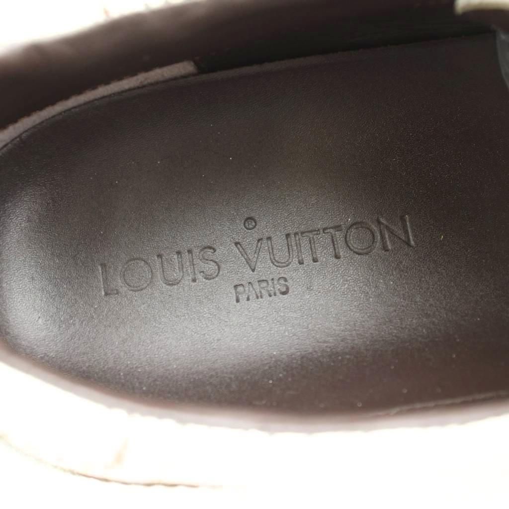Louis Vuitton Sneakers Low Cut Perforated Leather Mesh 8 White KU — view 5