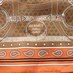 Hermes Carre 55 Apron D'or Yellow Gold Spurs Scarf Bandana Silk All Over — view 4