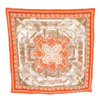 Hermes Carre 55 Apron D'or Yellow Gold Spurs Scarf Bandana Silk All Over — view 2