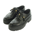 Celine Blog Triomphe Tassel Platform Shoes 36.5 Black