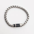 Louis Vuitton Monogram Eclipse Chain Bracelet Silver