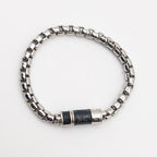 Louis Vuitton Monogram Eclipse Chain Bracelet Silver