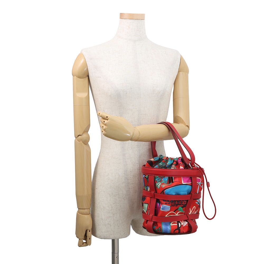 Hermes Handbag Musardine Rouge Casac Multicolor Silver Epsom Silk — view 4