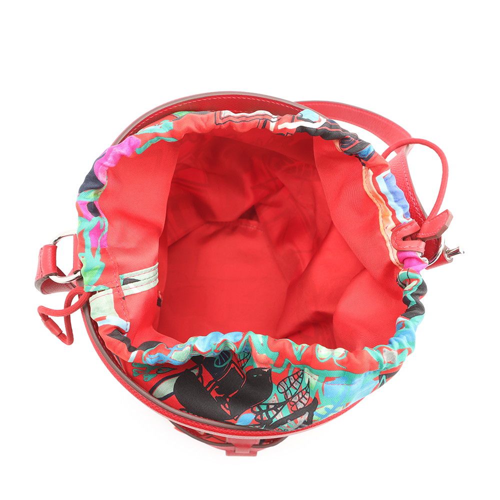 Hermes Handbag Musardine Rouge Casac Multicolor Silver Epsom Silk — view 6