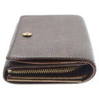 Louis Vuitton Porte Monet Billets Tresor Compact Wallet Bifold Brown — view 3
