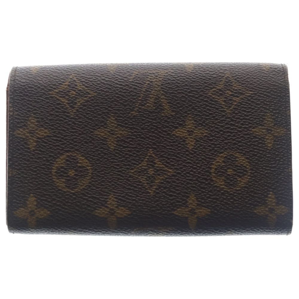 Louis Vuitton Porte Monet Billets Tresor Compact Wallet Bifold Brown — view 2
