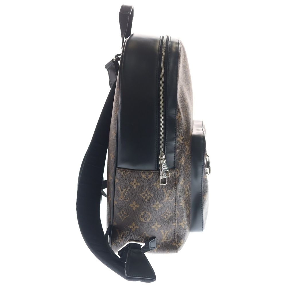 Louis Vuitton Josh Monogram Macassar Leather Backpack Silver Brown Black — view 3