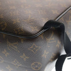 Louis Vuitton Josh Monogram Macassar Leather Backpack Silver Brown Black — view 5