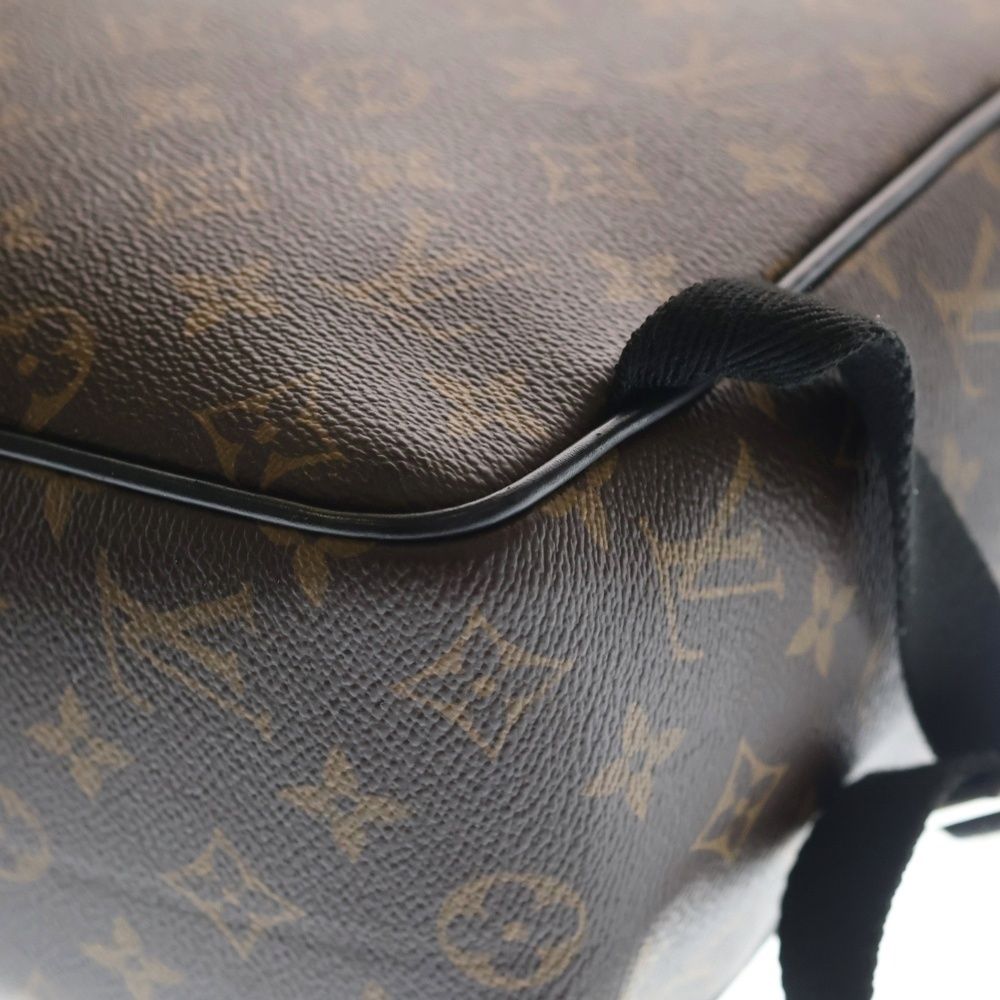 Louis Vuitton Josh Monogram Macassar Leather Backpack Silver Brown Black — view 5