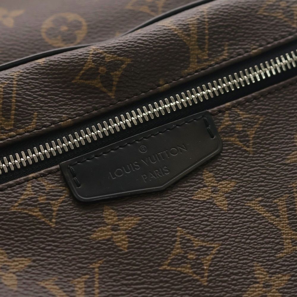 Louis Vuitton Josh Monogram Macassar Leather Backpack Silver Brown Black — view 6