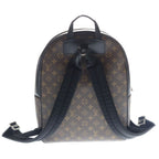 Louis Vuitton Josh Monogram Macassar Leather Backpack Silver Brown Black — view 2