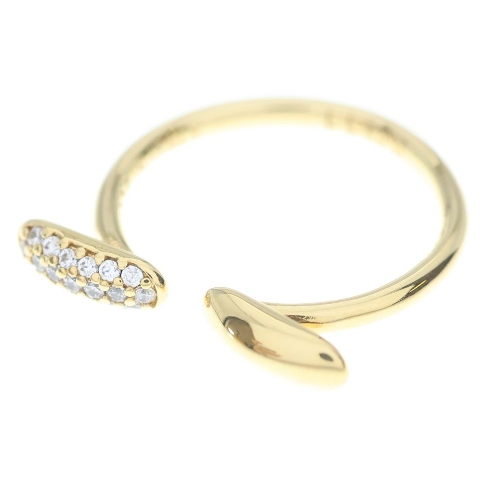 Fendi Fi Ro Ring Rhinestone Gold