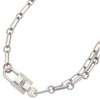 Hermes Alpha Kelly Long Necklace Silver