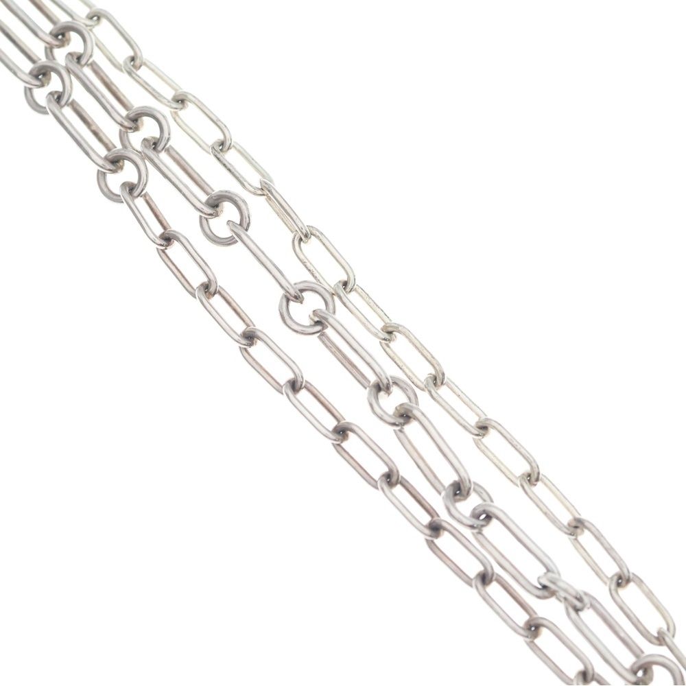 Hermes Alpha Kelly Long Necklace Silver — view 5