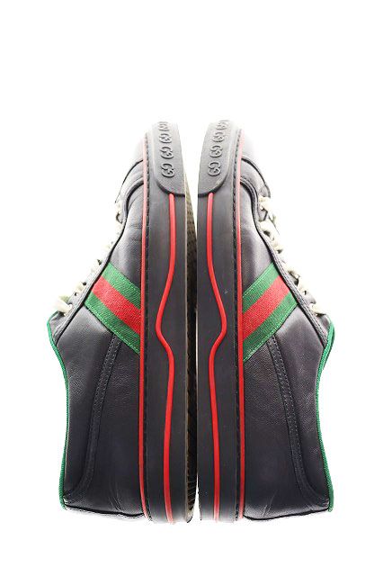 Gucci Tennis Leather Black Sneakers Sherry Line — view 4