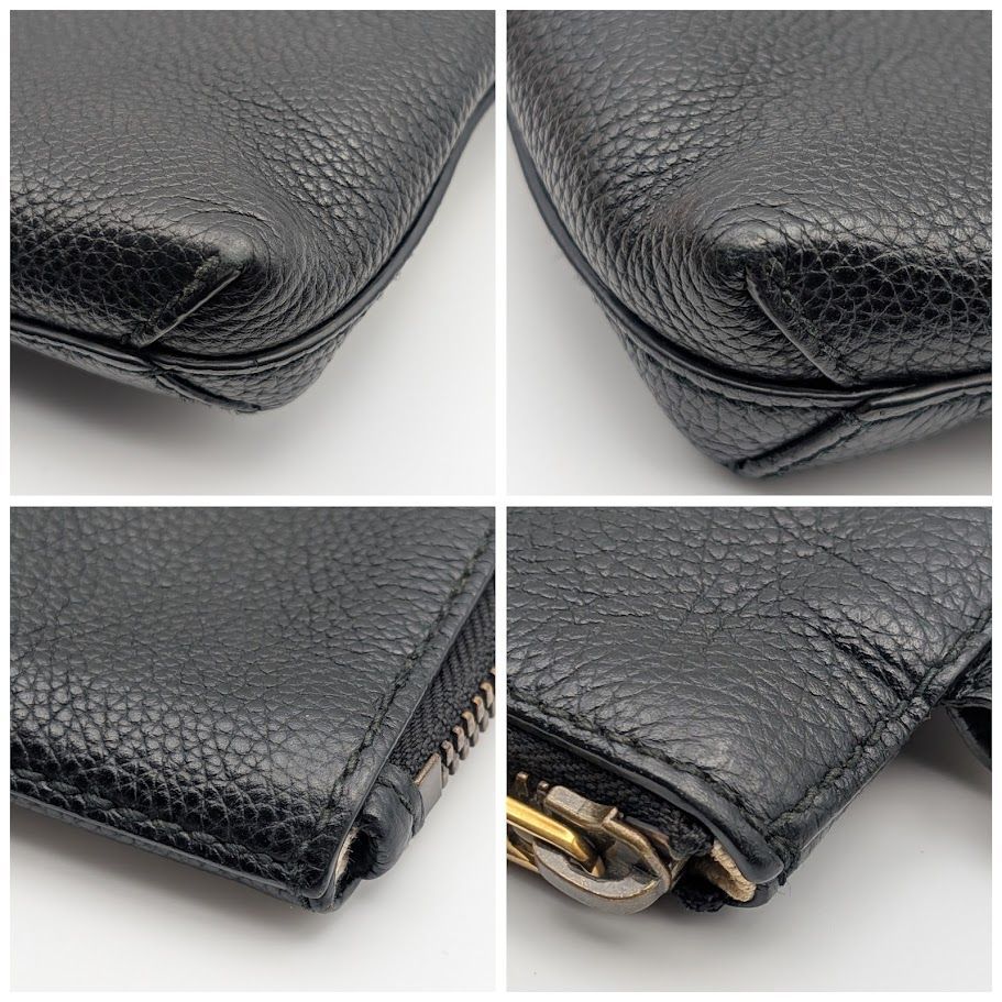 Gucci Interlocking GG Sherry Line Leather Black Clutch — view 3