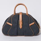 Dior Denim Fabric Handbag Navy Blue