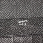 Hermes Bifold Wallet Bearn Compact Black Leather — view 5