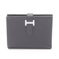 Hermes Bifold Wallet Bearn Compact Black Leather