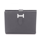 Hermes Bifold Wallet Bearn Compact Black Leather