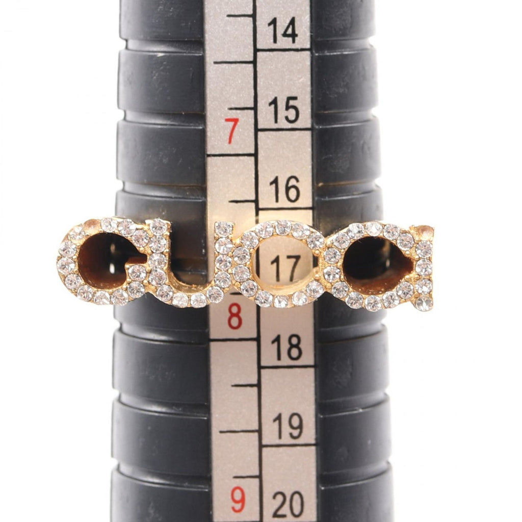 Gucci Ring Logo Rhinestone Gold