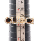 Gucci Ring Logo Rhinestone Gold