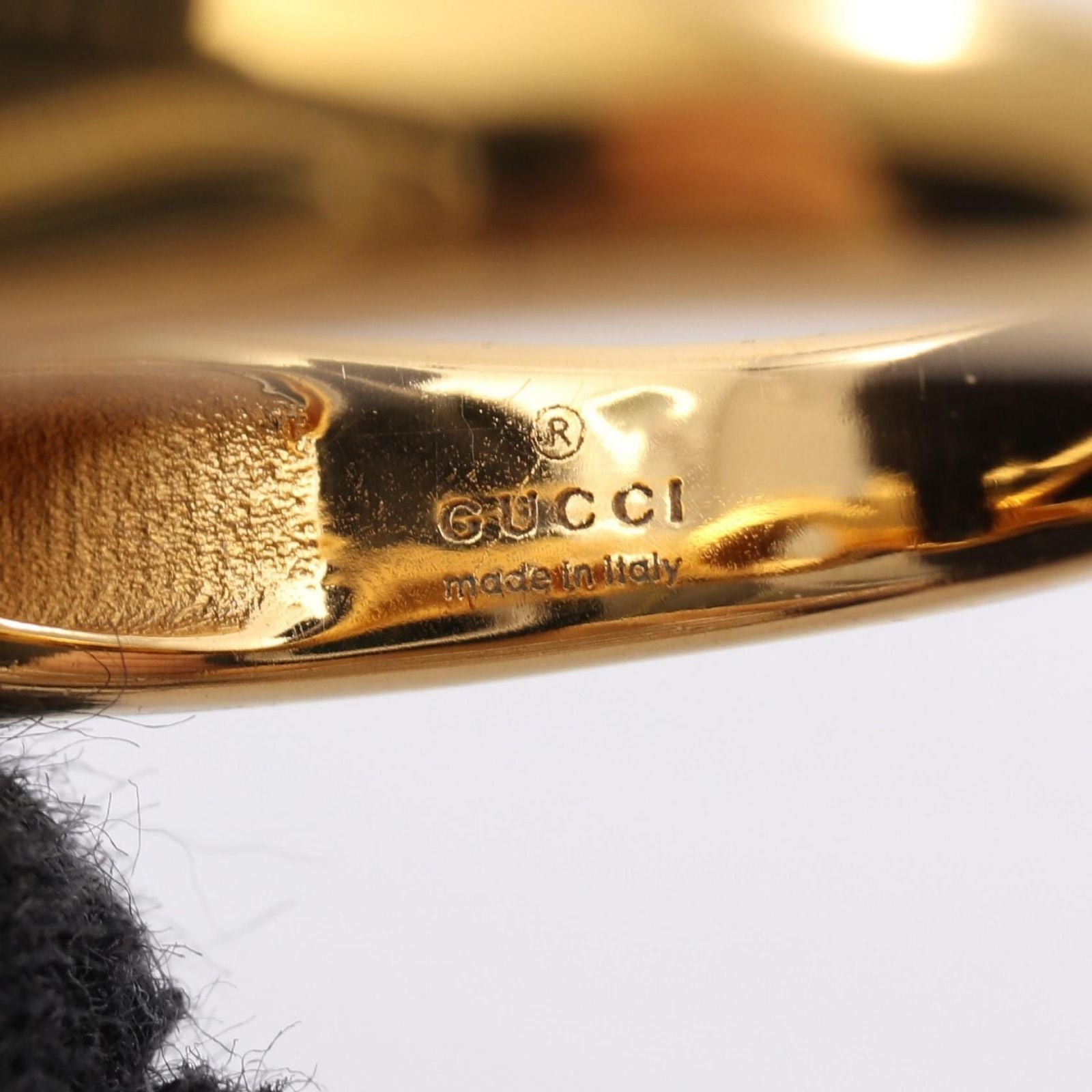 Gucci Ring Logo Rhinestone Gold