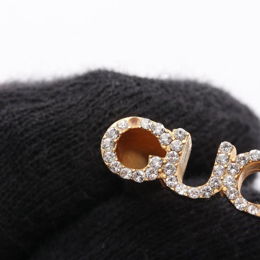 Gucci Ring Logo Rhinestone Gold