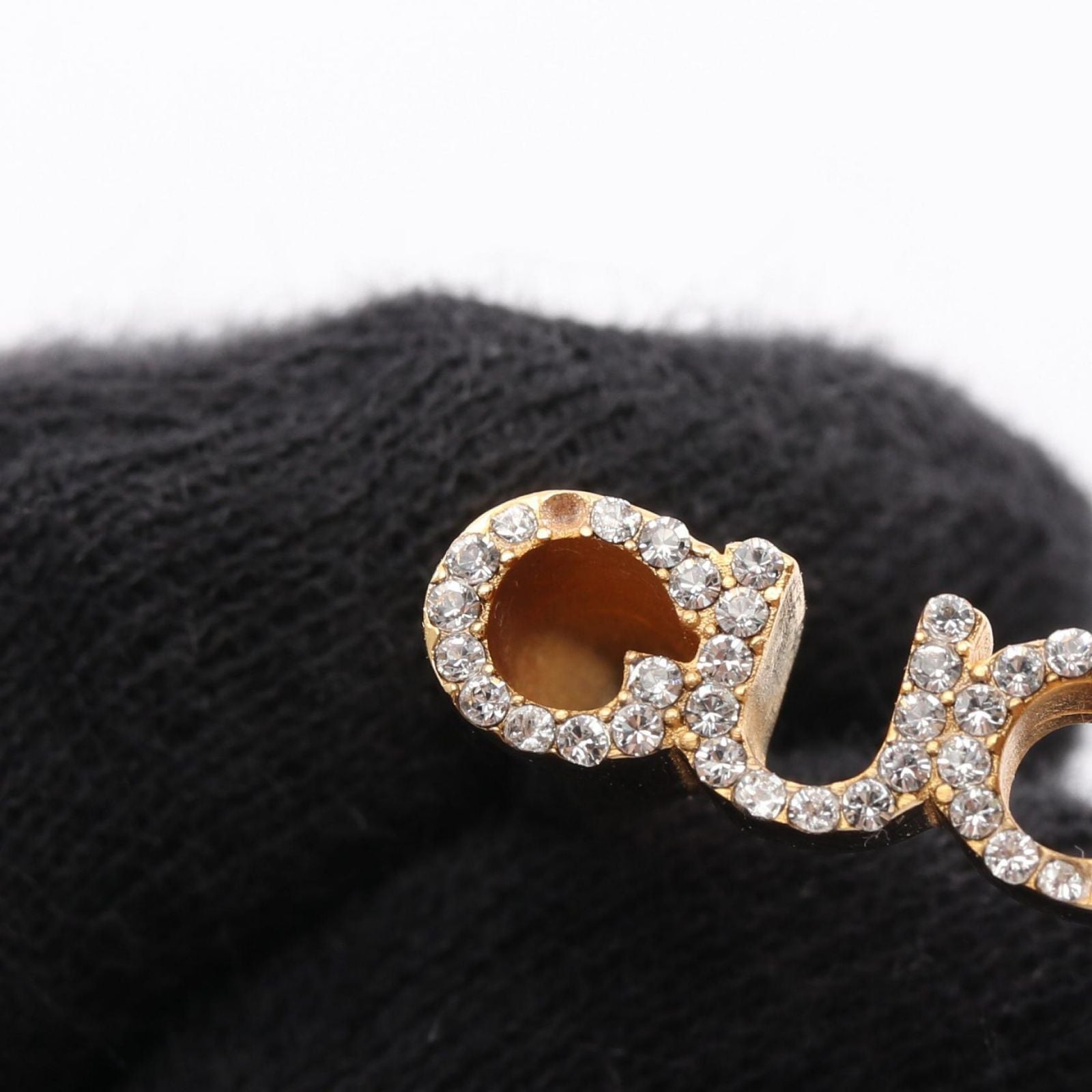 Gucci Ring Logo Rhinestone Gold
