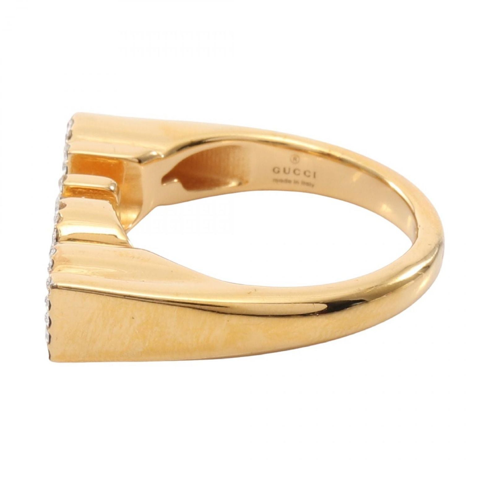 Gucci Ring Logo Rhinestone Gold