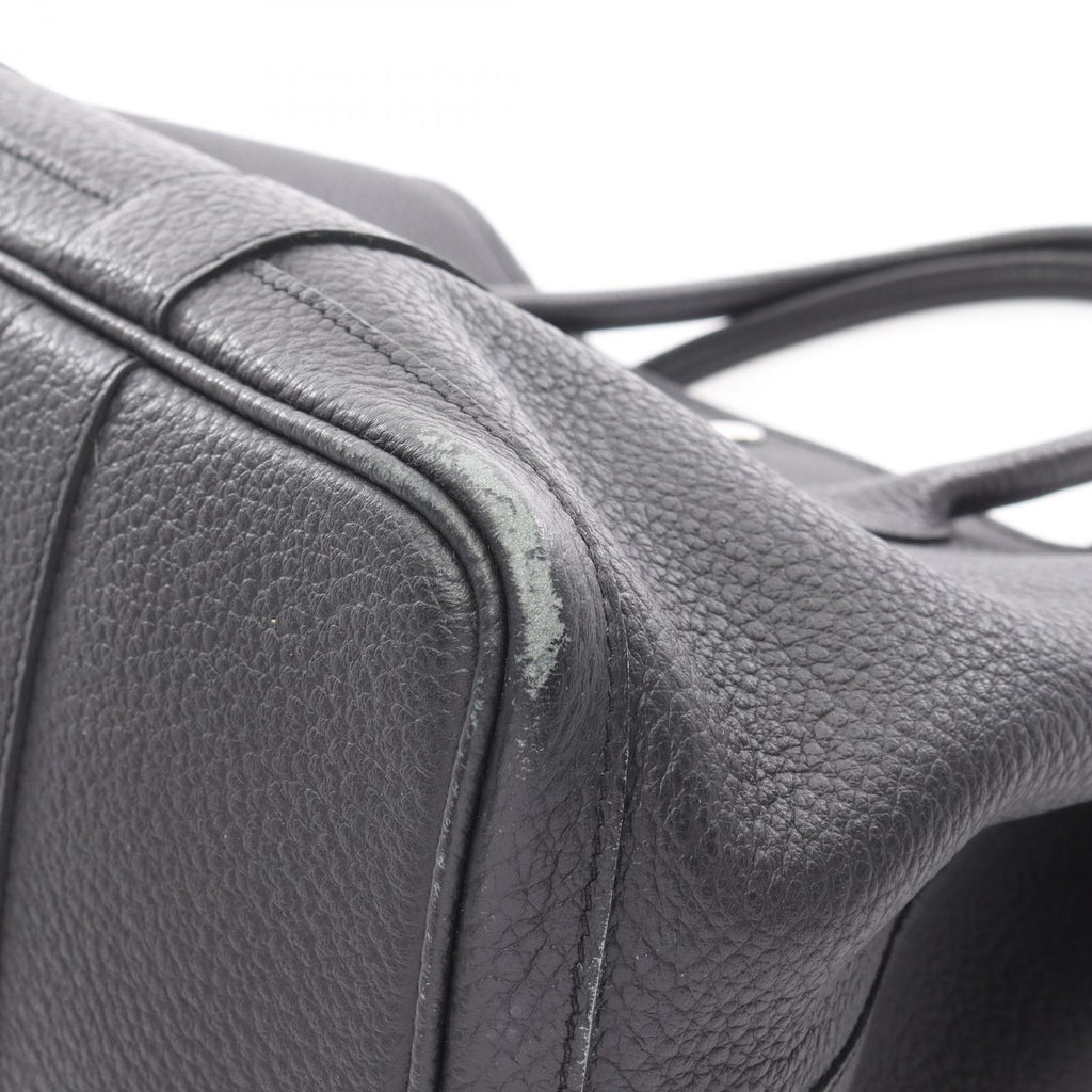 Hermes Tote Garden Party PM Black Leather Calfskin — view 7