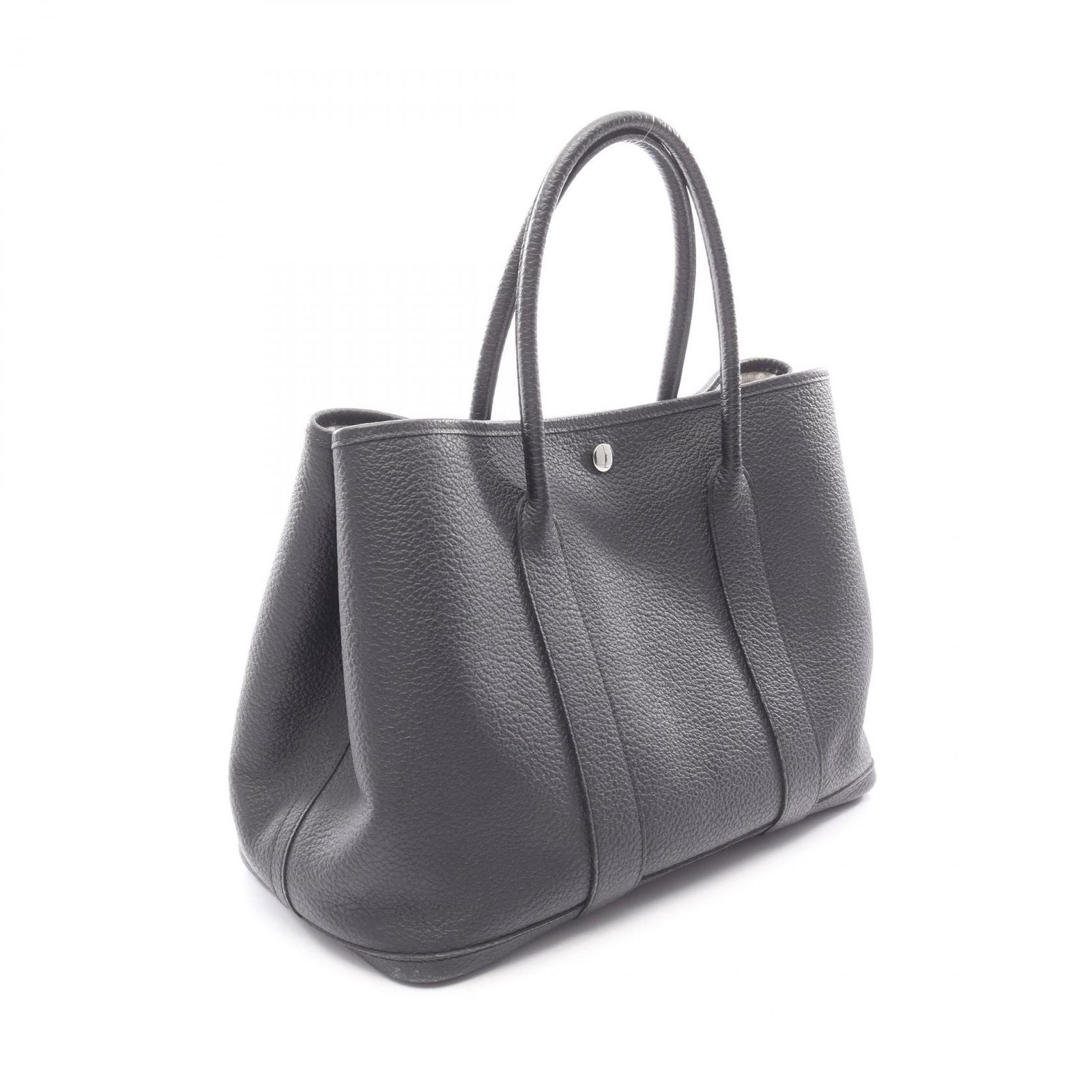 Hermes Tote Garden Party PM Black Leather Calfskin — view 2