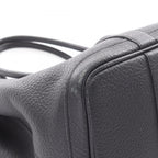 Hermes Tote Garden Party PM Black Leather Calfskin — view 8