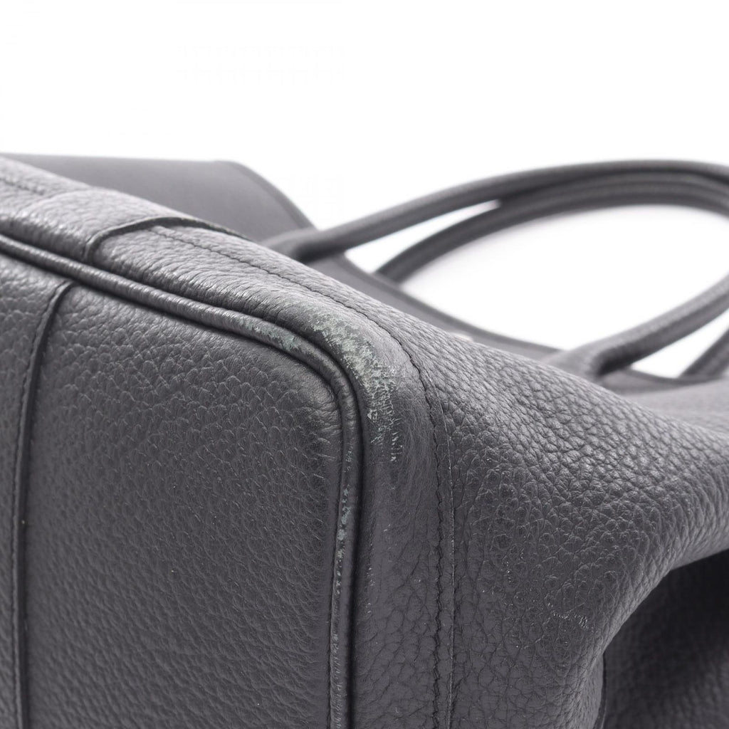 Hermes Tote Garden Party PM Black Leather Calfskin — view 9