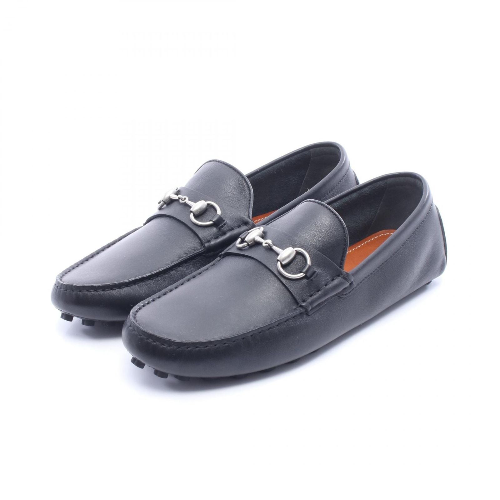 Gucci Casual Shoes Horsebit Black Leather