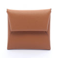 Hermes Coin Case Bastia Gold Leather