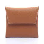 Hermes Coin Case Bastia Gold Leather
