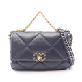Chanel Shoulder Bag 19 D'isneuf Quilted 2-Way Navy Lambskin 19 Chain