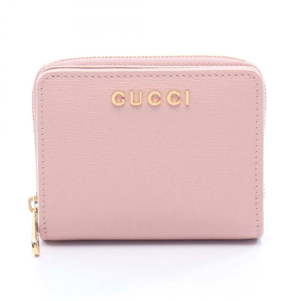 Gucci Bifold Wallet Script Mini Light Pink Leather